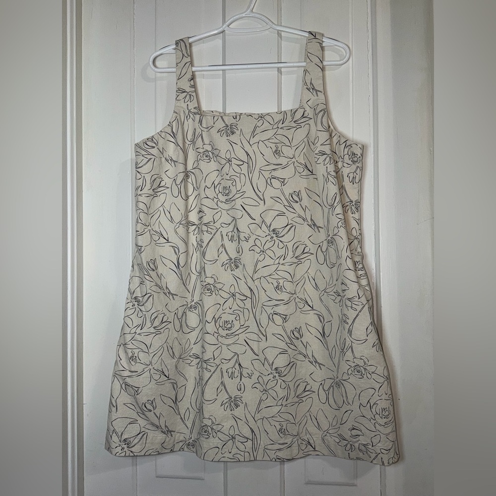 Women's XL a new day Cream Floral‎ Midi Dress, summer, sundress